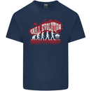 Grill Evolution Funny BBQ Kids T-Shirt Childrens Navy Blue