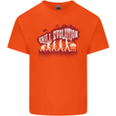 Grill Evolution Funny BBQ Kids T-Shirt Childrens Orange