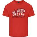 Grill Evolution Funny BBQ Kids T-Shirt Childrens Red