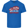 Grill Evolution Funny BBQ Kids T-Shirt Childrens Royal Blue