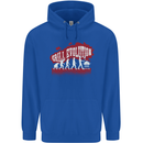 Grill Evolution Funny BBQ Mens 80% Cotton Hoodie Royal Blue