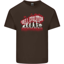 Grill Evolution Funny BBQ Mens Cotton T-Shirt Tee Top Dark Chocolate