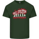 Grill Evolution Funny BBQ Mens Cotton T-Shirt Tee Top Forest Green