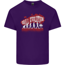Grill Evolution Funny BBQ Mens Cotton T-Shirt Tee Top Purple
