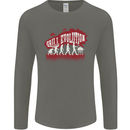 Grill Evolution Funny BBQ Mens Long Sleeve T-Shirt Charcoal