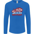 Grill Evolution Funny BBQ Mens Long Sleeve T-Shirt Royal Blue