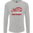 Grill Evolution Funny BBQ Mens Long Sleeve T-Shirt Sports Grey