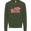 Grill Evolution Funny BBQ Mens Sweatshirt Jumper Forest Green