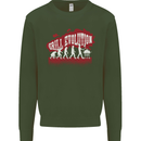 Grill Evolution Funny BBQ Mens Sweatshirt Jumper Forest Green