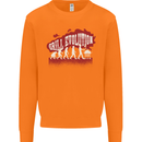 Grill Evolution Funny BBQ Mens Sweatshirt Jumper Orange