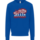 Grill Evolution Funny BBQ Mens Sweatshirt Jumper Royal Blue