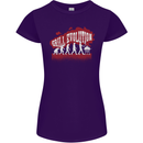 Grill Evolution Funny BBQ Womens Petite Cut T-Shirt Purple
