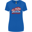 Grill Evolution Funny BBQ Womens Wider Cut T-Shirt Royal Blue