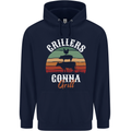 Grillers Gonna Grill BBQ Food Childrens Kids Hoodie Navy Blue