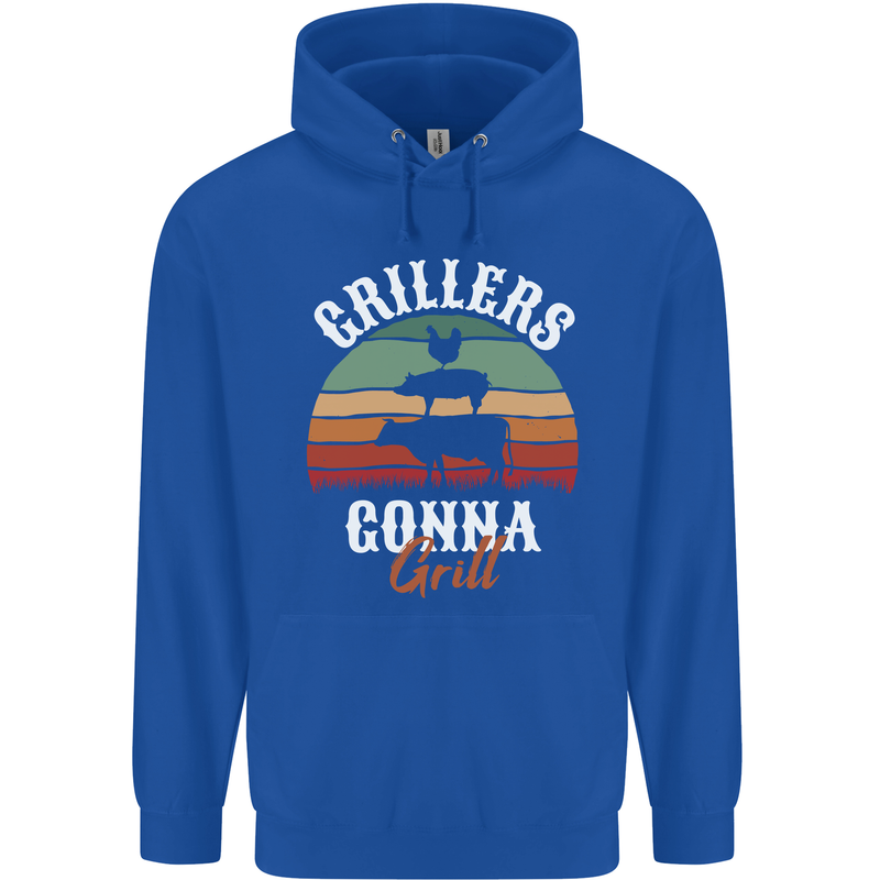 Grillers Gonna Grill BBQ Food Childrens Kids Hoodie Royal Blue