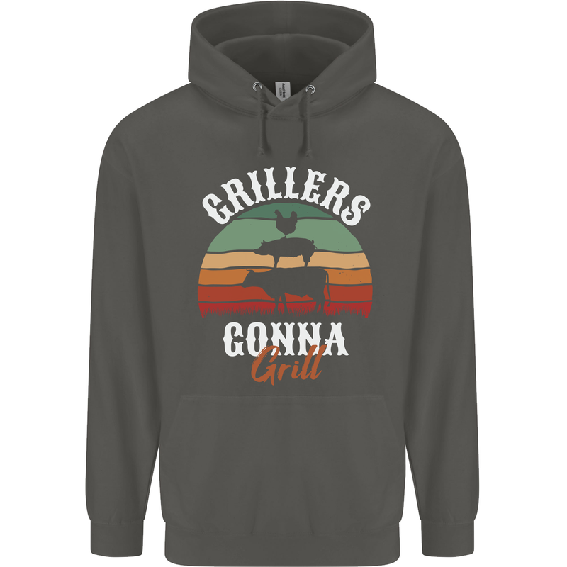 Grillers Gonna Grill BBQ Food Childrens Kids Hoodie Storm Grey