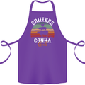 Grillers Gonna Grill BBQ Food Cotton Apron 100% Organic Purple