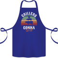Grillers Gonna Grill BBQ Food Cotton Apron 100% Organic Royal Blue
