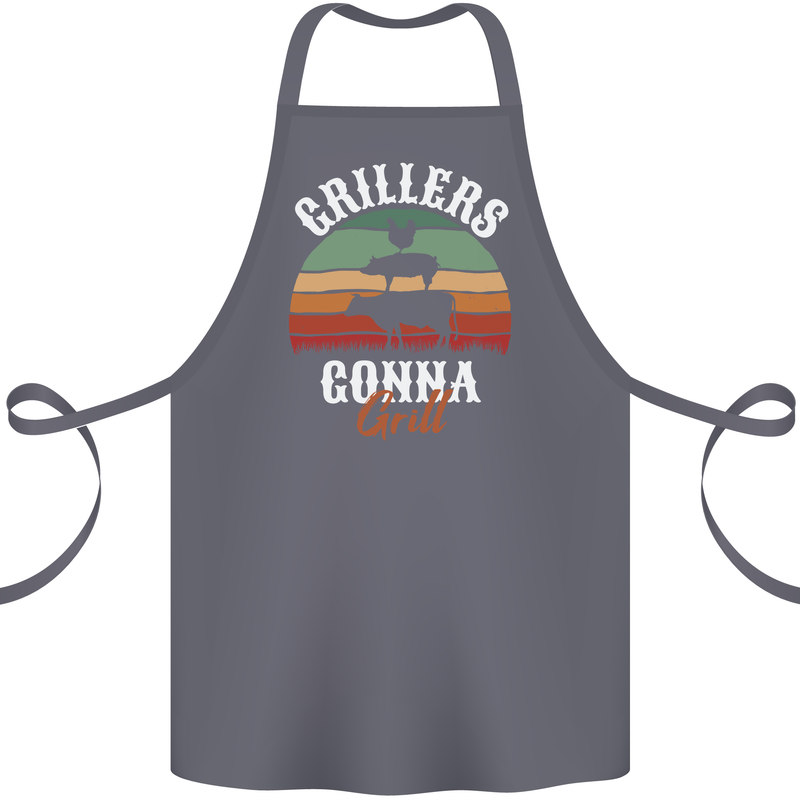 Grillers Gonna Grill BBQ Food Cotton Apron 100% Organic Steel