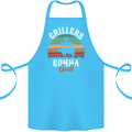 Grillers Gonna Grill BBQ Food Cotton Apron 100% Organic Turquoise