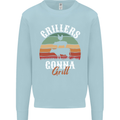 Grillers Gonna Grill BBQ Food Kids Sweatshirt Jumper Light Blue