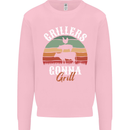 Grillers Gonna Grill BBQ Food Kids Sweatshirt Jumper Light Pink
