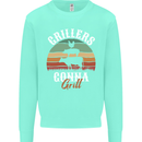 Grillers Gonna Grill BBQ Food Kids Sweatshirt Jumper Peppermint