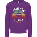 Grillers Gonna Grill BBQ Food Kids Sweatshirt Jumper Purple