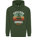 Grillers Gonna Grill BBQ Food Mens 80% Cotton Hoodie Forest Green