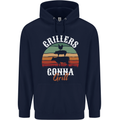 Grillers Gonna Grill BBQ Food Mens 80% Cotton Hoodie Navy Blue