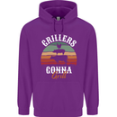 Grillers Gonna Grill BBQ Food Mens 80% Cotton Hoodie Purple