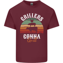 Grillers Gonna Grill BBQ Food Mens Cotton T-Shirt Tee Top Maroon