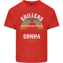 Grillers Gonna Grill BBQ Food Mens Cotton T-Shirt Tee Top Red