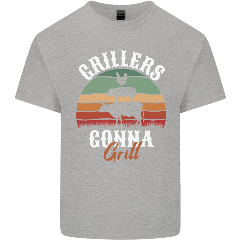 Grillers Gonna Grill BBQ Food Mens Cotton T-Shirt Tee Top Sports Grey