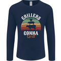 Grillers Gonna Grill BBQ Food Mens Long Sleeve T-Shirt Navy Blue