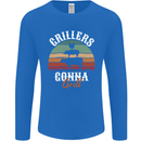 Grillers Gonna Grill BBQ Food Mens Long Sleeve T-Shirt Royal Blue