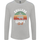 Grillers Gonna Grill BBQ Food Mens Long Sleeve T-Shirt Sports Grey