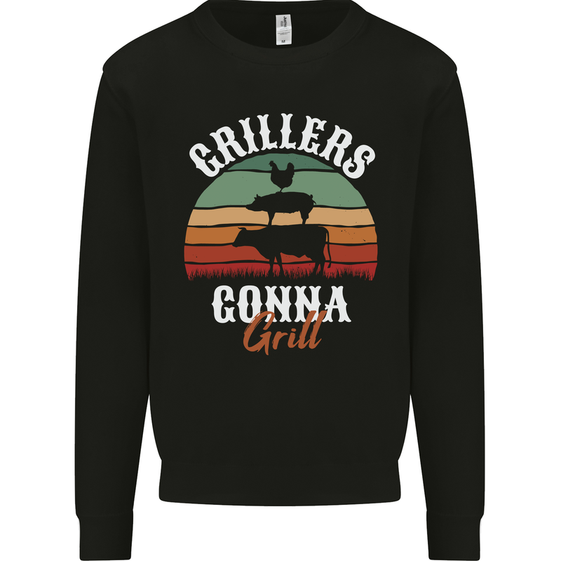Grillers Gonna Grill BBQ Food Mens Sweatshirt Jumper Black