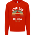 Grillers Gonna Grill BBQ Food Mens Sweatshirt Jumper Bright Red