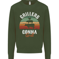 Grillers Gonna Grill BBQ Food Mens Sweatshirt Jumper Forest Green