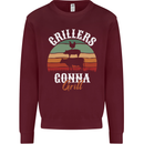 Grillers Gonna Grill BBQ Food Mens Sweatshirt Jumper Maroon