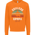 Grillers Gonna Grill BBQ Food Mens Sweatshirt Jumper Orange