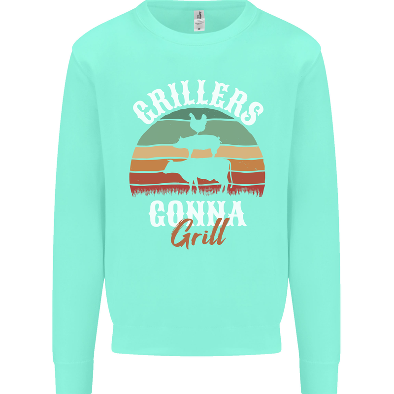 Grillers Gonna Grill BBQ Food Mens Sweatshirt Jumper Peppermint