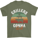 Grillers Gonna Grill BBQ Food Mens T-Shirt 100% Cotton Military Green