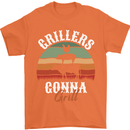 Grillers Gonna Grill BBQ Food Mens T-Shirt 100% Cotton Orange