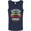 Grillers Gonna Grill BBQ Food Mens Vest Tank Top Navy Blue