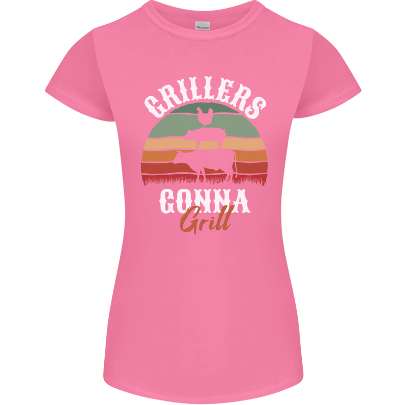 Grillers Gonna Grill BBQ Food Womens Petite Cut T-Shirt Azalea