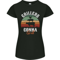 Grillers Gonna Grill BBQ Food Womens Petite Cut T-Shirt Black