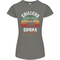 Grillers Gonna Grill BBQ Food Womens Petite Cut T-Shirt Charcoal