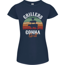 Grillers Gonna Grill BBQ Food Womens Petite Cut T-Shirt Navy Blue